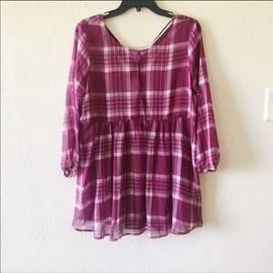 NWOT STRIPED BURGUNDY BLOUSE